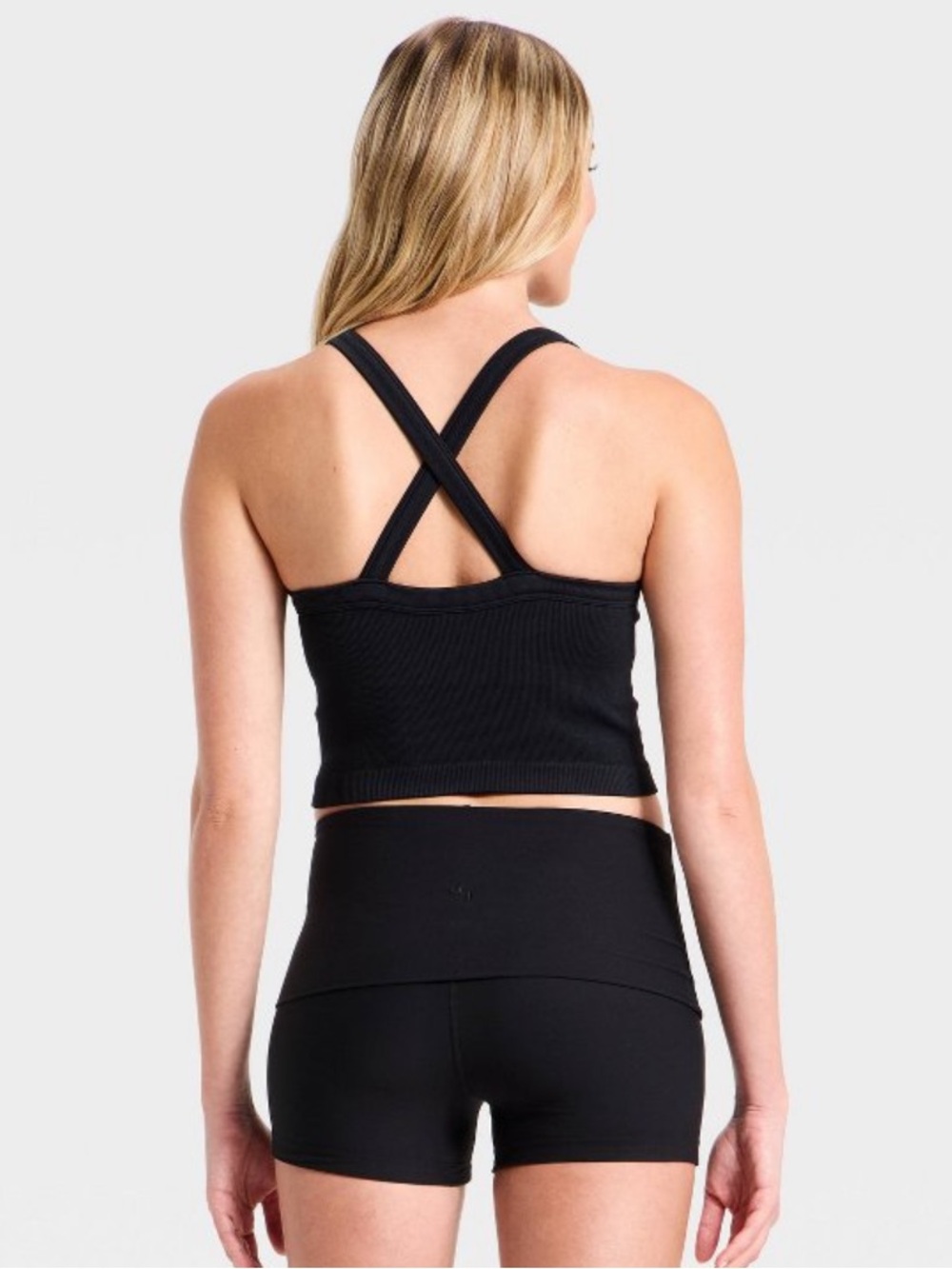 JoyLab Ribbed Tank Top with Crisscross Back - Picture 2 of 4